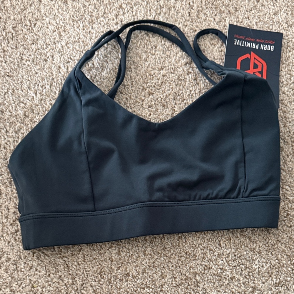 Born Primitive Charcoal Black Sports Bra